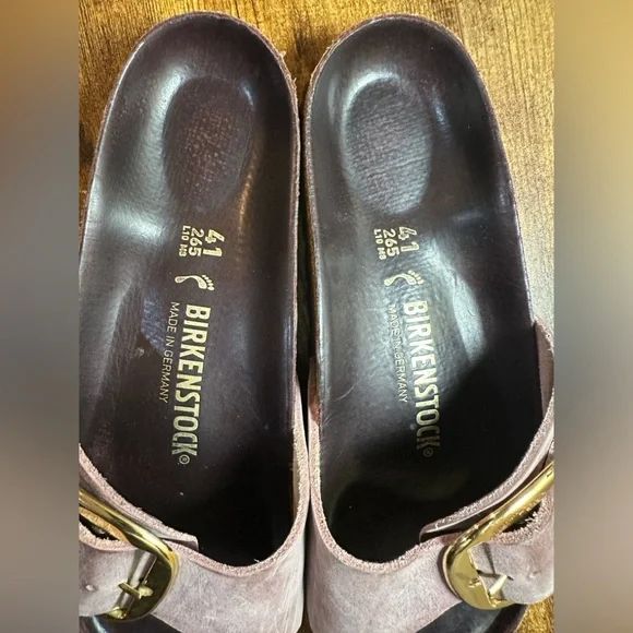 Birkenstock Madrid Big Buckle Oiled Leather Size 41 in Lavender - Picture 3 of 4